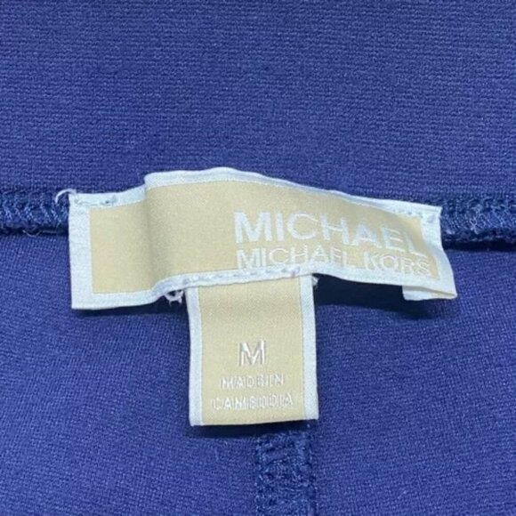 Michael Kors Women's Pull On Ankle Length Dress Pants Medium Stretch Navy Blue - Picture 8 of 11